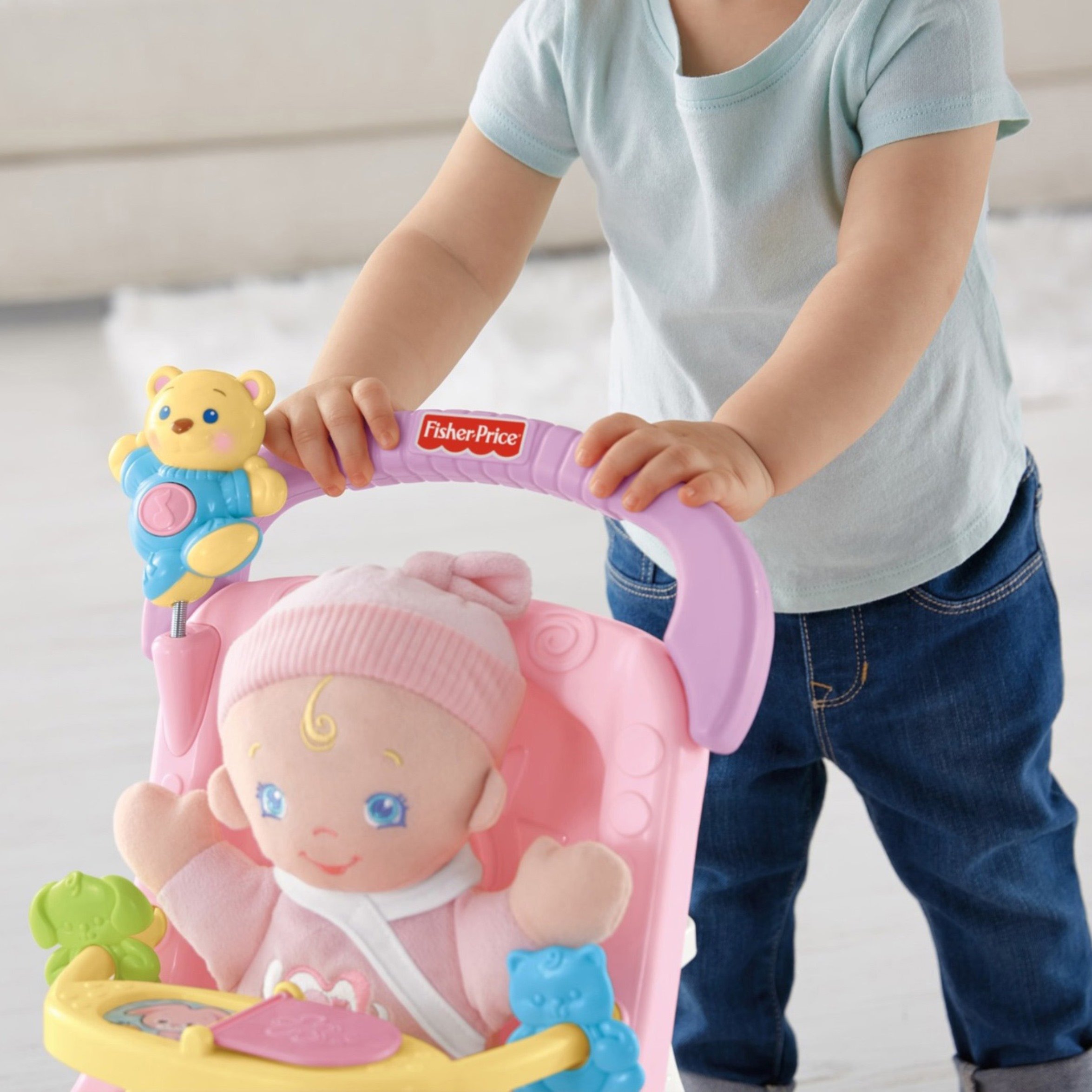 Fisher-Price Brilliant Basics Stroll-Along Walker, Standard Packaging, for 9 months and up