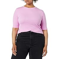 Amazon Aware Women's Modal Ribbed Elbow Sleeve Crew Neck T-Shirt (Available in Plus Size)