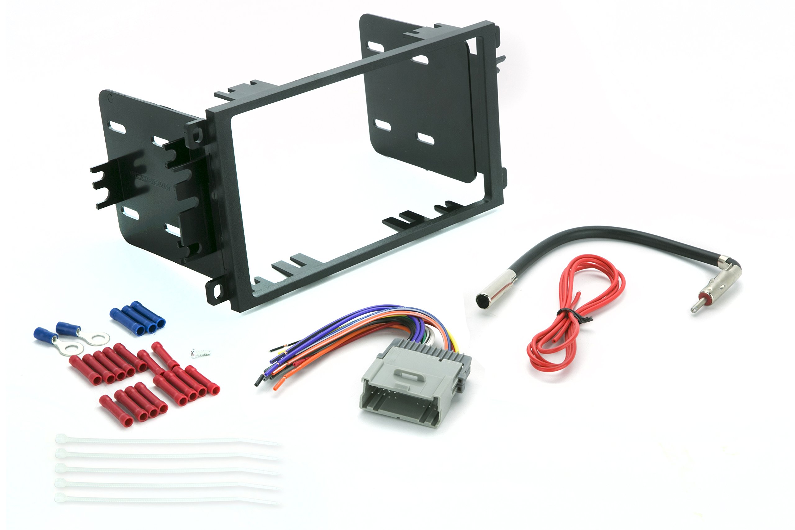SCOSCHE Install Centric ICGM8BN Double DIN Complete Basic Installation Solution for Installing an Aftermarket Stereo Compatible with Select 2000-13 GM Vehicles,Black