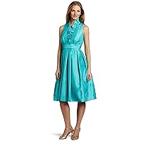 Jessica Howard Women's Turquoise Ruffle Dress