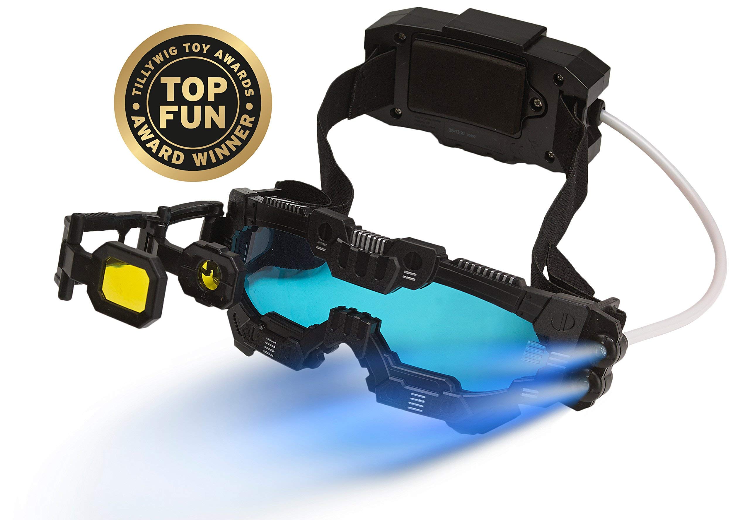 SpyX / Night Mission Goggles - Spy Kids Goggles Toy + LED Light Beams + Flip Out Scope. Adjustable Spy Lens/Glasses/Eyewear Toy Gadget for Junior Secret Agent Role Play in The Dark