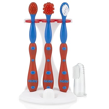 Nuby 4 Stage Oral Care Set System (Colors May Vary)