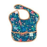 Bumkins Bibs for Girl or Boy, SuperBib Baby and Toddler for 6-24 Months, Essential Must Have for Eating, Feeding, Baby Led Weaning Supplies, Mess Saving Catch Food, Waterproof Soft Fabric, Jungle