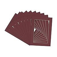11x14 Mat for 8x10 Photo - Precut Maroon Picture Matboard for Frames Measuring 11 x 14 Inches - Bevel Cut Matte to Display Art Measuring 8 x 10 Inches - Acid Free Pack of 25 MATS
