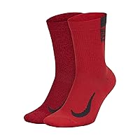 Nike Men`s Multiplier Crew Socks 2 Pack