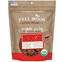 Full Moon Natural Organics Grass Fed Beef Jerky Healthy All Natural Dog Treats Human Grade 14 oz