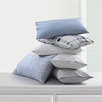Tribeca Living Cotton Percale Sheets Cal King Size, Extra Deep Pocket Bed Sheet Set, 300 Thread Count, Printed Emma Floral Grey