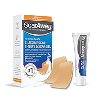 Complete Scar Treatment Kit, Clinically Supported Scar Treatment, (2) Tan Medical-Grade Silicone Scar Sheets (1.5
