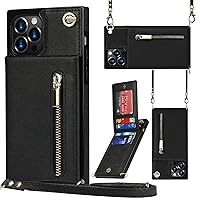 Case for iPhone 13,Crossbody Wallet with Card Holder Leather PU Flip Detachable Adjustable Lanyard Strap Women Girl Kickstand Magnetic Protective Cover Case for iPhone 13 6.1