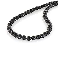 NirvanaIN Natural Black Spinel Stone Necklace Jewelry Black Spinel - Faceted stone Necklace 925 Sterling Silver Necklace Beaded Jewelry
