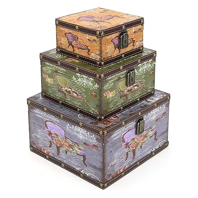 Mua Jolitac Wooden Storage Box Set of 3, Vintage Decorative Boxes ...