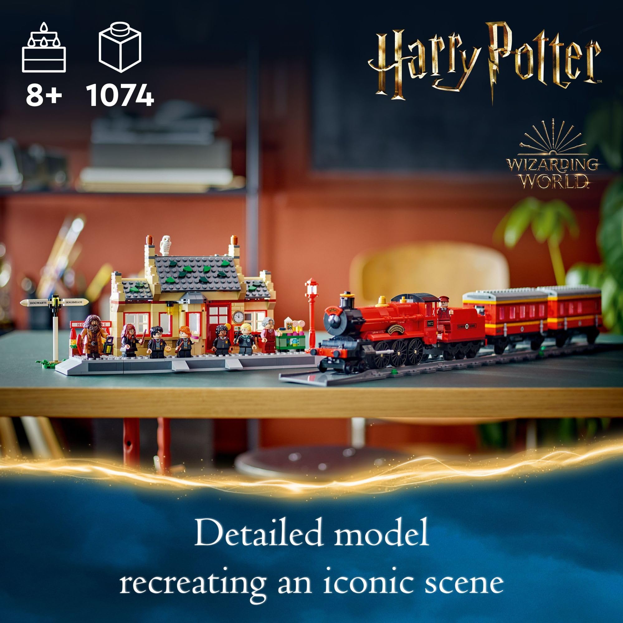 LEGO Harry Potter Hogwarts Express & Hogsmeade Station 76423 Building Toy Set; Harry Potter Gift Idea for Fans Aged 8+; Features a Buildable Train, Tracks, Ticket Office and 8 Harry Potter Minifigures
