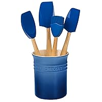 Le Creuset Silicone Craft Series Utensil Set with Stoneware Crock, 5 pc., Marseille