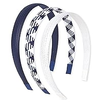 The Children's Place Girls' Headband 3-Pack, Navy/White-3 Pack, NO_Size