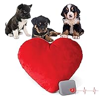 K&H Pet Products Mother's Heartbeat Calming Dog Toy Heart Pillow Red Large Breed Heartbeat 10 Inch