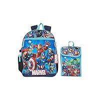 Fast Forward Marvel Avenger School Backpack for Kids 5 Pieces Backpack Set -16 Inch Multicolor Shoulder Bag