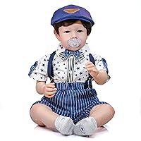 TERABITHIA 28 Inches Huge Size So Truly Reborn Baby Doll Crafted in Soft Weighted Cuddly Body Look Real Newborn Realistic Toddler Boy Dolls Gift Set with Magnetic Pacifier