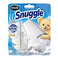 Snuggle Scented Oil Refill Air Freshener & Plugin Warmer, Linen Escape Starter Kit