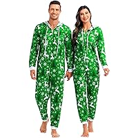 Haorugut Christmas Pajamas for Family Onesies Matching Christmas Onesie for Couples Pajamas Women Christmas Pjs Men
