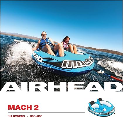 Airhead Mach | Towable Tube for Boating - 1, 2, and 3 Rider Sizes