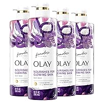 Olay Fearless Moisturizing Body Wash for Women with Cocoa Butter and Notes of Manuka Honey Artist Series 20 fl oz (Pack of 4)
