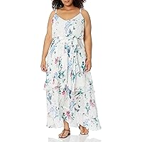 City Chic Women's Plus Size Tiered Maxi Dress with Front Split