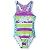 Limited Too Girls' Bold Striped One-Piece Swimsuit with Mesh