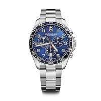 Victorinox FieldForce Classic Chrono Watch - Premium Swiss Watch for Men - Stainless Steel Analog Wristwatch - Great Gift for Birthday, Holiday & More
