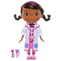 Doc McStuffins Toy Hospital Doc 8.5 Inch Articulated Doll with Doctor Accessories, Kids Toys for Ages 3 Up by Just Play
