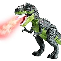 Electric Walking Dinosaur Toys for Kids - Small Tyrannosaurus Toy with Simulated Flame and Realistic Sounds, Best Gift for 3-5 4-6 5-7 Year Old Boys & Girls