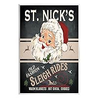 St. Nick's Sleigh Rides Vintage Style Sign Wood Wall Art, Design by Jo Moulton