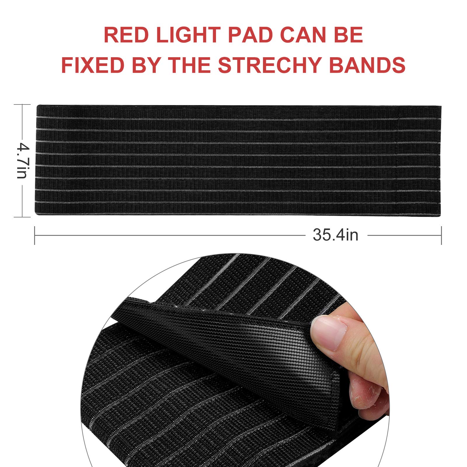 25W 660nm LED Red Light and 850nm Near Infrared Light Therapy Devices Large Pads Wearable Wrap for Body Pain Relief