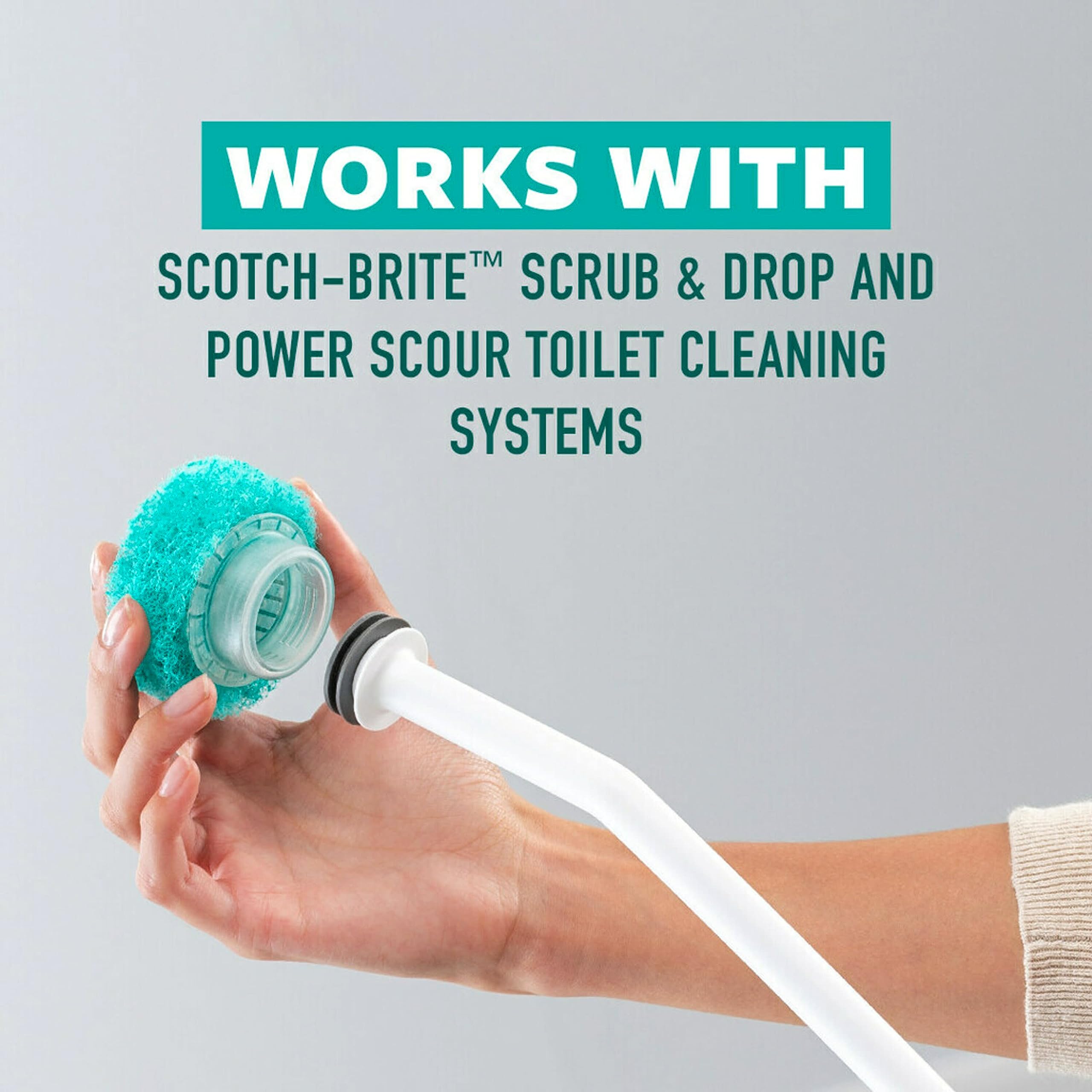 Scotch-Brite Power Scour Disposable Scrubbing Pad Refills, Disposable Toilet Bowl Cleaner Scrub Pad Tablets, 8 Scrubbing Pad Refills