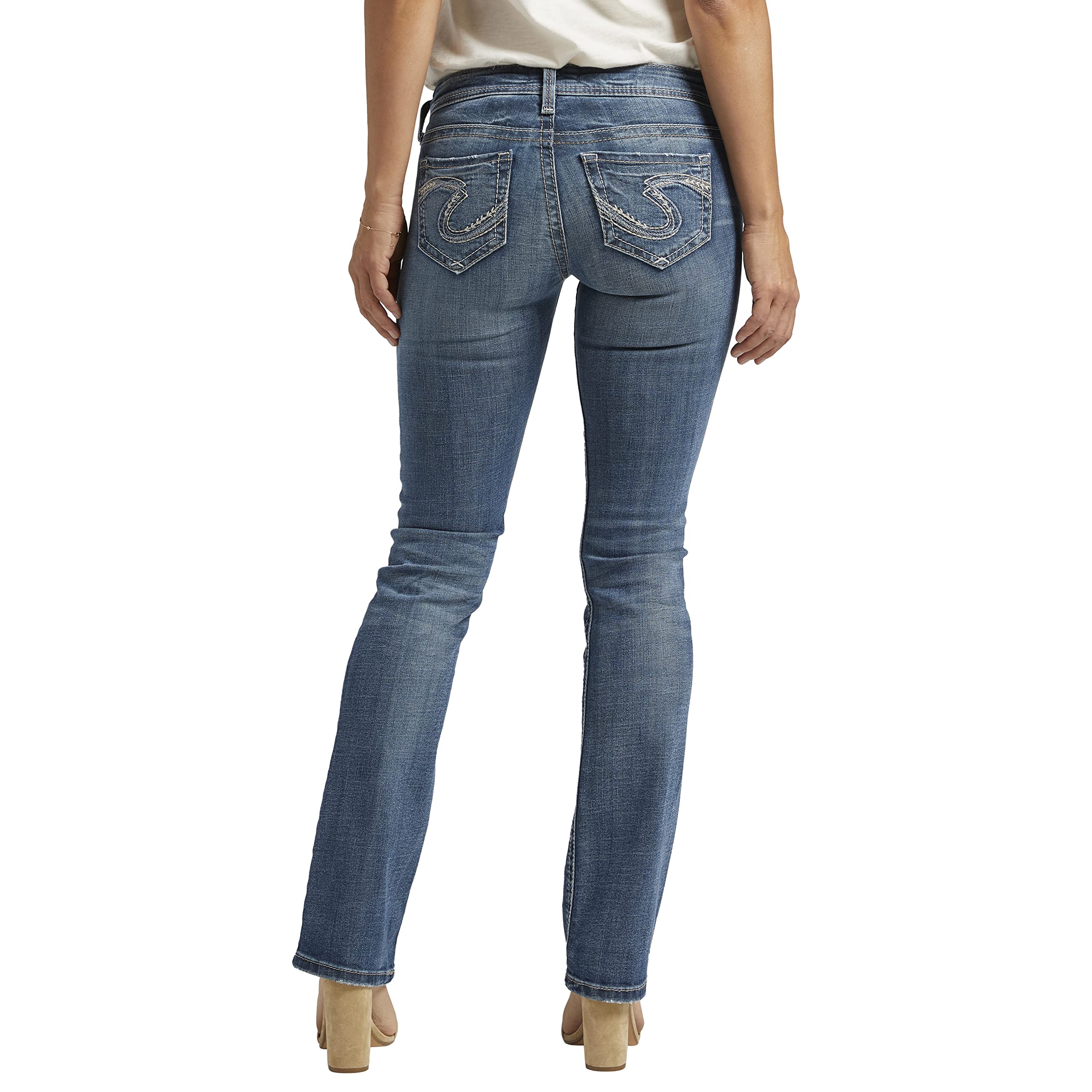 Silver Jeans Co. Women's Tuesday Low Rise Slim Bootcut Jeans