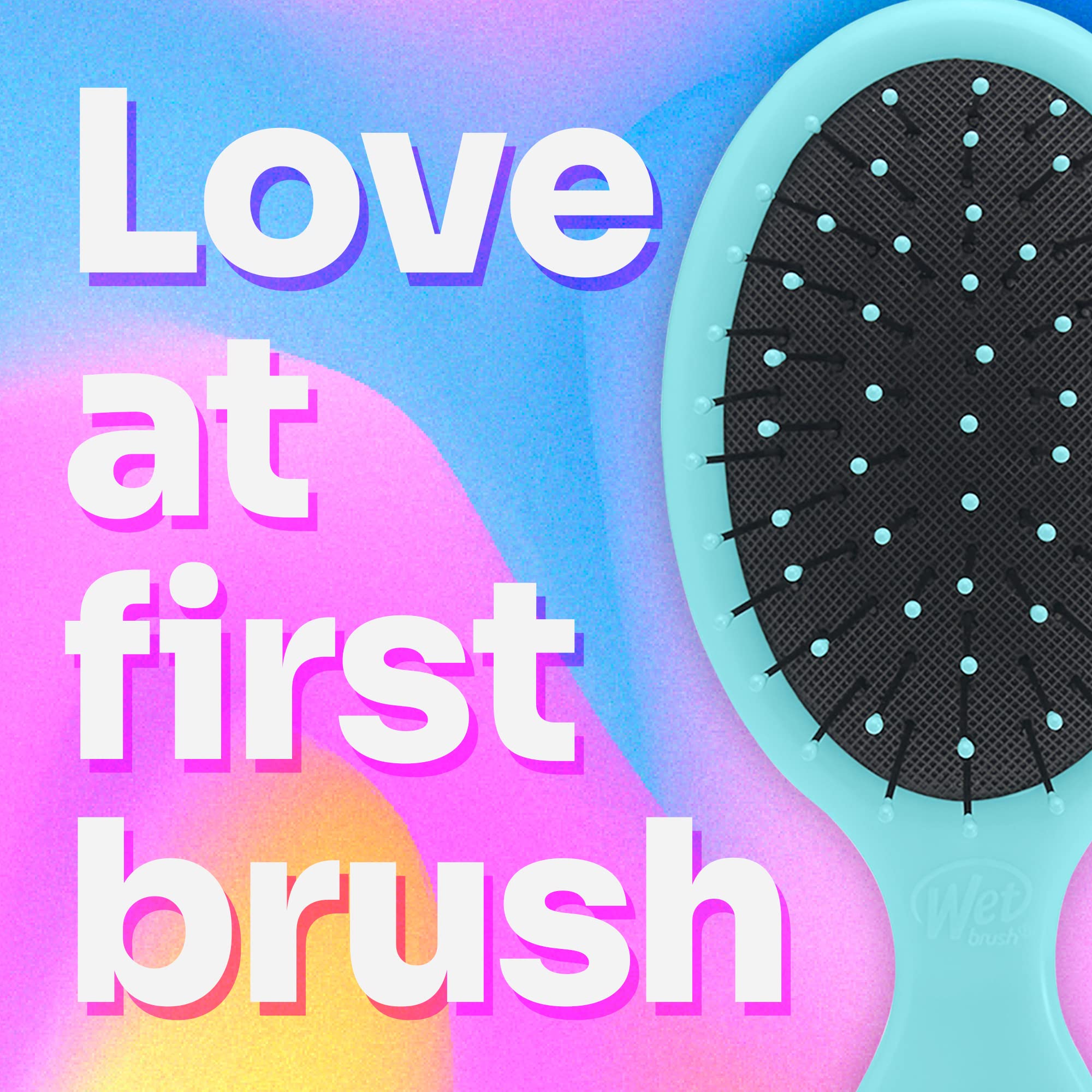 Wet Brush Squirt Detangler Hair Brushes, Amazon Exclusive Aqua - Mini Detangling Comb with Ultra-Soft IntelliFlex Bristles Glide Through Tangles - Pain-Free Hair Accessories for All Hair Types