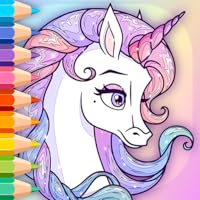 Sparkling Rainbow Unicorns Coloring Book