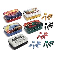 Deluxe Board Game Train Sets | Player Pieces for Ticket to Ride and Other Adult, Family, and Kids Train Board Games | Upgraded Miniatures | Complete Set of 5