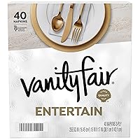 Vanity Fair Entertain Disposable Paper Napkins, 40 Count (Pack of 8)