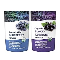 Bundle – 2 items: LOOV Organic Wild Blueberry Powder and Organic Blackcurrant Powder