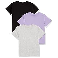 Amazon Essentials Unisex Kids and Toddlers' Modern Short-Sleeve T-Shirt, Pack of 3