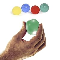 THERABAND Hand Exercisers, Set of 24 Hand Exercise Balls, 6 Each Yellow, Red, Green, & Blue Stress Balls For Wrist, Finger, Grip Strength, Carpal Tunnel, Hand Therapy Putty Alternative, Standard Size