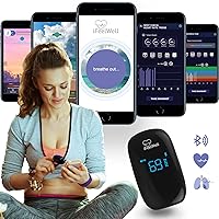 Stress Relief Device & App | HRV Breathing Exercise Sleep Aid Device w/Meditation & Relaxation Self Care App Guided by Heart Rate Variability Monitor to Relieve Tension