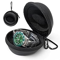 Ohuhu Watch Travel Case for Men Portable Single Watch Box and Storage Organizer for Wristwatches and Smart Watches Heightened Version up to 56mm