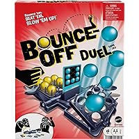 Mattel Games Bounce-Off Duel 2-Player Game for Kids, Teens & Adults, Slam The Paddles & Balls Pop Out with Challenge Cards