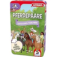 Spiele 51449, Horse Couples, Travel Game, Bring Me with Game in Metal Tin, Colourful