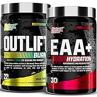 Nutrex Research EAA Hydration Fruit Punch and Outlift Burn Maui Twist Preworkout Bundle