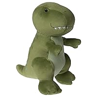 Mary Meyer Stuffed Animal Smootheez Pillow-Soft Toy, 10-Inches, Green T Rex Dinosaur