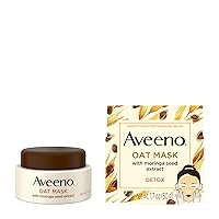 Aveeno Oat Face Mask with Detoxifying Moringa Seed Extract and Vitamin E Antioxidant, to Remove Skin Impurities, Paraben Free, Phthalate-Free, 1.7 oz