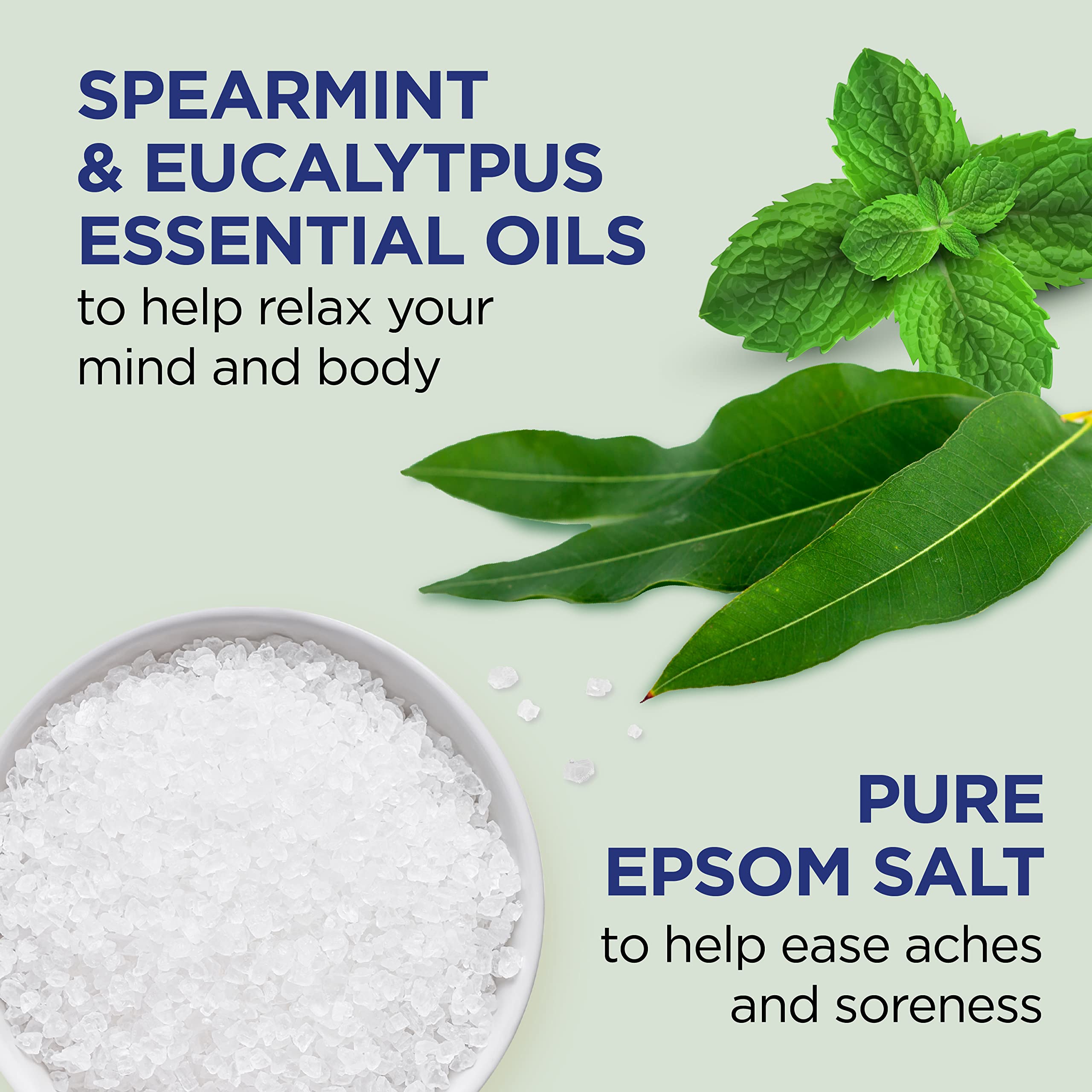 Dr Teal's Pure Epsom Salt, Relax & Relief With Eucalyptus And Spearmint, 3 lb (Pack of 4) (Packaging May Vary)