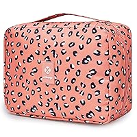 Narwey Hanging Travel Toiletry Bag Cosmetic Make up Organizer for Women Waterproof (Leopard)